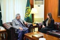 Ishaq Dar, Natalie Baker discuss bilateral ties, regional situation