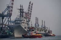 Indonesia welcomes former Italian warship as its first aircraft carrier