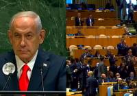 Netanyahu denounces Britain, France in speech to empty UN chairs