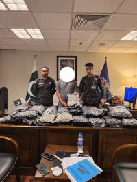 Customs foils bid to smuggle 35kg hashish through Islamabad airport
