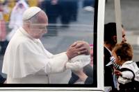 'He said hello': Families pray with pope on Paris avenue
