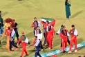 Islamabad players celebrate victory with Palestine flag