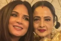 Rekha's touching gesture: Kisses Richa Chadha's baby bump at 'Heeramandi' premiere