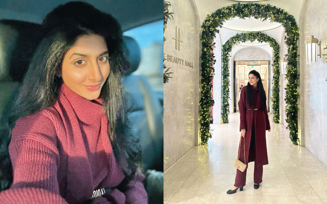 Mawra Hocane's red look turns heads across UK