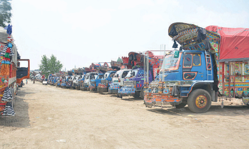 Goods transporters’ wheel-jam strike continues in Punjab