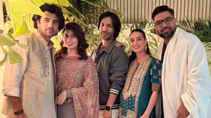 Yasir Hussain and Iqra Aziz laugh as wedding bells ring for Umer Aalam 