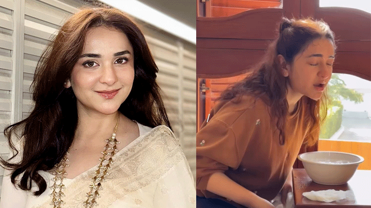 Yumna Zaidi gives herself a brain freeze!