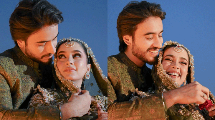 Reeja Jeelani glows on Sangeet Night with husband Raza Naqvi