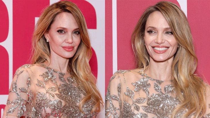 Angelina Jolie dazzles in bejeweled gown at Couture premiere in Paris