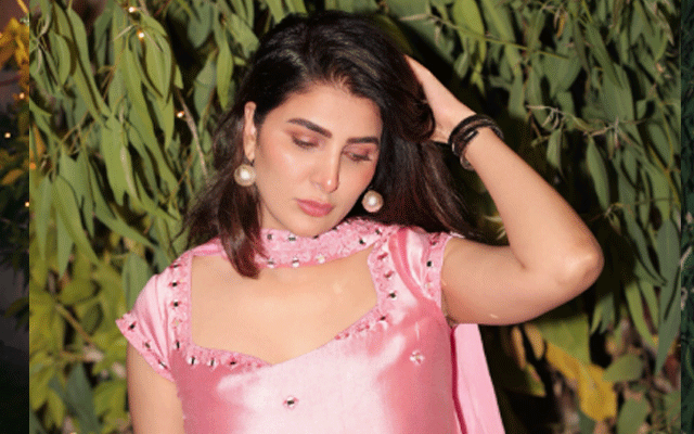 Areeba Habib radiates elegance in pink silk look