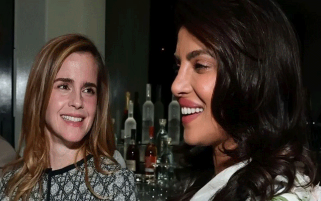 Emma Watson’s adorable look at Priyanka Chopra steals hearts at pre-Oscars dinner