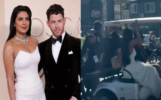 Priyanka Chopra, Nick Jonas escape scare as golf cart nearly tips at Oscars 2026